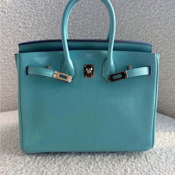 Hermes Handbags - Birkin 25 Blue atoll